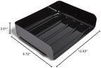 TRU RED Side-Load Stackable Plastic Letter Tray, Black, 6-Pack - Image 6
