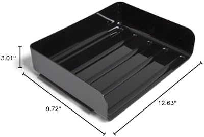 TRU RED Side-Load Stackable Plastic Letter Tray, Black, 6-Pack - Image 6