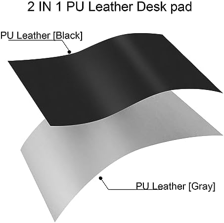 Chihein 63" x 28" 4XL PU Leather Desk Mat (Black/Gray), Huge Mouse Pad, Dual Sided Desk Pad Protector, Waterproof Writing Blotter for Gaming/Office/Home - Image 6