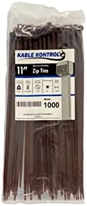 Kable Kontrol Cable Zip Ties, 11 Inch, 1000 Pcs, 50lbs Test, Brown by KABLEKONTROL%C2%AE