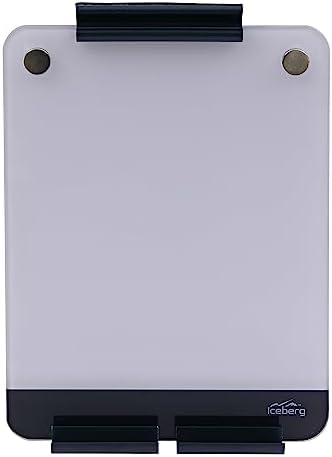 Iceberg Clarity Glass Personal Dry Erase Board, Office Supplies, with Ultra-White Back and Aluminum Frame, 9" x 12" by IcebergEnterprisesLLC