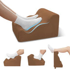 Foot Rest Ergonomic Pillow for Under Desk at Work & Handle Brown by Unknown