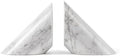 Fox Run Natural Polished Marble Bookends, White, Set of 2 Angled Book Ends by foxrunbrands