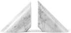 Fox Run Natural Polished Marble Bookends, White, Set of 2 Angled Book Ends by foxrunbrands
