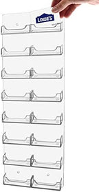 Marketing Holders Hanging Business Cards Holder Display with Hardware for 3.5" x 2" Gift or Appointment Card Rack 16 Pocket Clear Plastic Multi Slots Real Estate Agent Medical Law Firms - Image 4