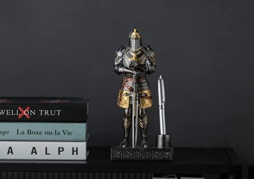 King's Guard Knight Pen Stand Desk Organizers for Desk Iron - Image 4