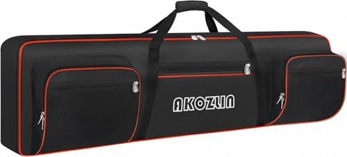 AKOZLIN 88 Key Keyboard Case, Soft Padded Keyboard Gig Bag, Piano Bag by AKOZLIN