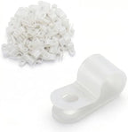 BAOMAIN 5/16-Inch R-Type Cable Clamps, 1000-Pack Wire Nylon Wire Management Clips, UC-1.5 Screw-On Cord Fasteners for Home, Office, and Industrial Use by Baomain