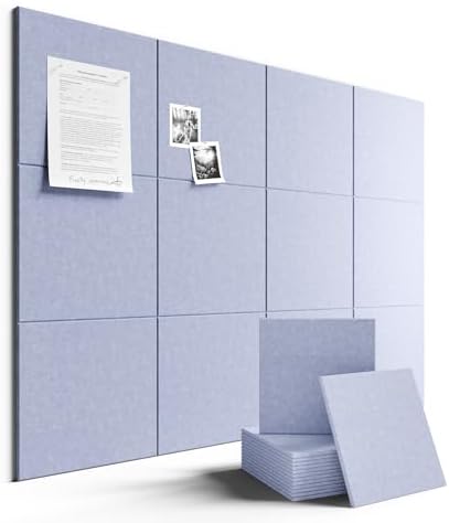 Fluxynara Felt Bulletin Board & Cork Board Alternative, Soft Periwinkle by FLUXYNARA