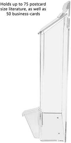 Marketing Holders Outdoor Brochure Holder with Lid Holds 6" x 9" Bifold Advertisements and 3.5" x 2" Business Cards Clear Acrylic Wall Box with Lid Includes Adhesive Strips and Take One Sticker - Image 5