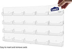 Marketing Holders Wall Business Card Holder with Hanging Hardware 20" x 10" Clear Acrylic Rack Holds 3.5" x 2" Horizontal Printed Gift or Appointment Cards for Medical and Legal Offices - Image 3