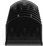 Safco Products Onyx Desktop File Organizer 8 Upright Sections Home, Office or Classroom Desktop Organization,Black,3212BLKD - Image 3
