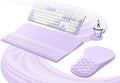 Ospelelf Ergonomic Mouse Pad and Keyboard Stand Wrist Rest Set, Memory Foam Comfort, Pain Relief for Typing, Office Desk Accessories, Purple by OspelelfOfficeSupplies