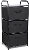 MAX Houser Dresser Storage with 3 Fabric Drawers, Black by MAXHouser