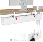 KEEGH Large No Drill Under Desk Cable Management Tray 36 in, White by KEEGH