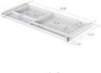 Mount-It! Under Desk Drawer with 4 Compartments, Deep Low-Profile Slide-Out Storage Organizer, 25.8″ x 12.5″ x 1.6″, Smooth Glide Pull-Out Tray for Traditional & Single Motor Standing Desks, White - Image 2