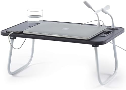 Nestl Lap Desk Bed Table Tray with USB Port, Laptop Stand for Bed 19"x12" by Nestl