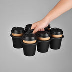 ALINK 6 Pack Classroom Caddy Storage Basket with Handle, Plastic Drink Cup Caddy Holder, 6 Compartments for Kids, Table, Office, Arts, Crafts, Crayon, Marker, Pencil, School Supplies - Black - Image 6