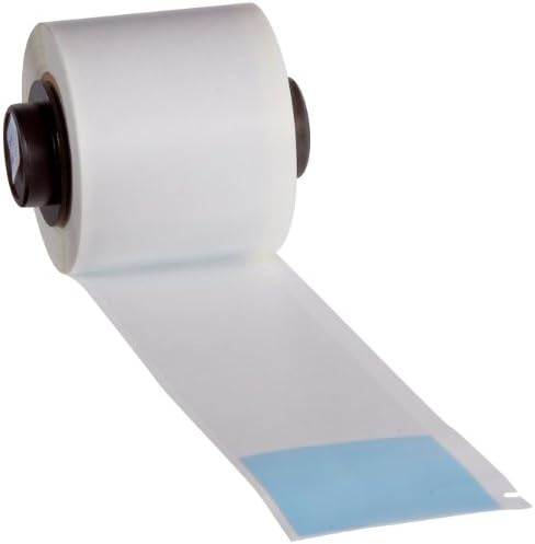 Brady PTL-34-427-BL TLS 2200 and TLS PC Link 1.5" Width x 6" Height, B-427 Self-Laminating Vinyl, Matte Finish Blue/Translucent Label (50 per Roll) by BradyCorp