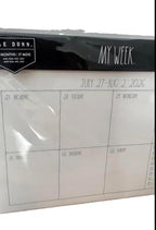 Weekly Desk Calendar, My Week Planner, 17-Month Academic Calendar Desk Blotter Monthly Aug 2026 to Dec 2027 11x9 Inches Black - Image 2