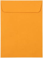 JAM PAPER 5 1/2 x 7 1/2 Open End Catalog Envelopes with Peel and Seal Closure - Brown Kraft Manila - Bulk 500/Carton - Image 2