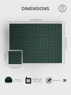 Bumusty 48" x 36" Large Cork Board Alternative, Christmas Green - Image 2