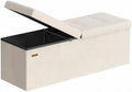 SONGMICS Foldable Storage Ottoman with Flipping Lid, 43.3 Inch Velvet Bench by SONGMICSbySONGMICSHOME