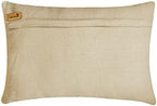 The HomeCentric Decorative Gold & Brown 12"x24" (30x60 cm) Lumbar Pillow Cover, Linen Beaded, Sequins & Embroidery Oblong Pillow, Abstract Pattern Modern Style - Casting A Glow - Image 4