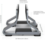 Vertical Laptop Stand Tool-Free Adjustable Laptop Stand Holder Vertical Width from 0.35"-1.6" Support Almost All Laptop(Silver- 1 Slot) - Image 4