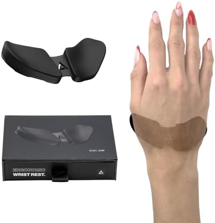 DELTAHUB Carpio 2.0 - Right-Handed Truly Ergonomic Wrist Rest for Mouse, Carpal Tunnel Support, Pain Relief, Anti-Fatigue, Easy Glide, Sleek, Office Computer, Laptop, Gaming - Large, Grey by DELTAHUB