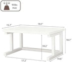 Desktop Printer Stand, 19.7″x 15.7″ 2-Tier Large Printer Shelf fit 3D Laser Printer/Scanner/Fax Machine, Industrial Storage Rack for Home Office Storage, White P5040-W - Image 4
