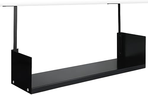 Lineshading Office Cubicle Shelf Storage Organizer Hanging File Organizer Cubicle Hanging Shelf Accessories Storage Bookshelf with Hooks for Home Desk (Black,36") by Lineshading