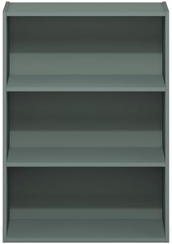 Furinno PASIR Book Shelf, 3-Tier Bookshelf, Storage Shelves Bookcase, 9.7 x 23.7 x 31.5, for Living Room, Bedroom, Home Office, Sage Green - Image 7