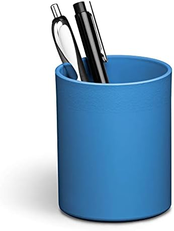 Durable ECO (Pack of 6) Desk Pen Holder | Recycled Plastic and Blue Angel Certified | Office and Classroom Organizer Pencil Pot Holders | Blue by DURABLEOfficeProducts