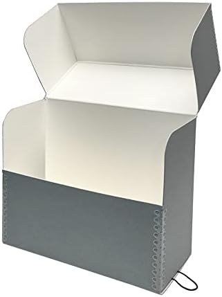 Lineco Archival Document Storage Box, 12.5" x 10.5" x 5", Gray - Image 2