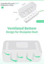 Cable Management Box Set – White, Large & Medium Cord Organizer Box for Home and Office - Image 3