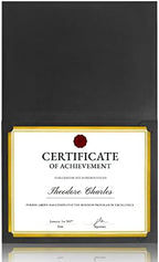GNL Certificate Holders - 50 Packs Black Diploma Holders, Certificate Covers with Gold Foil Border, for Letter Size 8.5 x 11 Certificate Paper, Award, Graduation, Documents - Image 7
