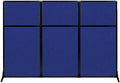 Versare Workstation Partition | Portable Wall Divider | Modern Office Cubicle | Free Standing Privacy Screen | Flexible Work Space | 99" x 70" Royal Blue Fabric Panels by VERSARE