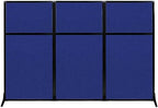 Versare Workstation Partition | Portable Wall Divider | Modern Office Cubicle | Free Standing Privacy Screen | Flexible Work Space | 99" x 70" Royal Blue Fabric Panels by VERSARE