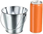 PATIKIL 4.7 Inch Colored Metal Buckets, 4 Pack Pencil Holder Buckets Round Metal Planter Pails Container with Handles for Classroom Crafts, Bright Silver - Image 3