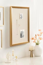 Kate and Laurel Adlynn Rectangle Framed Linen Fabric Pinboard, 15 x 24, Gold, Traditional Beveled Accent Bulletin Board for Vintage Home Wall Organization or Aspirational Vision Board - Image 4