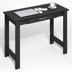 Furinno Jaya Desk, 39.2 Wide Computer Desk with Drawer, Darkwood - Image 3