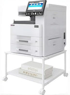EMERIT Printer Stand,19.5''x19.5''x12.8'' 2 Tier Large Printer Laser Table Heavy Duty Rolling Printer Cart with Wheels for Home Office -100 LBS Each Tier by eMeritDirect