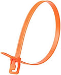 RETYZ 36-Inch Fluorescent Orange Reusable Releasable Cable Ties – 50 Pack, 175 lb Strength, Patented Quick-Release, Ultra-Durable for Heavy-Duty Commercial and Industrial Applications by RETYZ