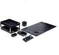 Dacasso Black Bonded Leather Luxury 9 Piece Desk Set - Blotter Pad & Desk Mat Organization Essentials - Executive Decor and Surface Protector by Dacasso