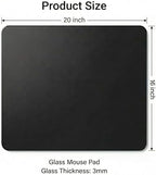 Tempered Glass Gaming Mousepad, 16x20 inch Black Tempered Glass Mousepad, Professional Esport MousePads, Durable Mouse Mat, Smooth Surface - Image 2