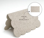 Orelle Scalloped Felt Bulletin Board | 23 x 15” | Foldable Peel and Stick Felt Board for Wall | Alternative Cork Board for Office, Message Board, Kids Art Display | Beige - Image 6