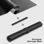 MONOMI Large Desk Mat 47.2" x 23.6",Leather Desk mat,Desk matt for Desktop,Large Mouse Pad,Office Desk mat,Waterproof Desk Blotter pad for Office&Home(Black) - Image 4