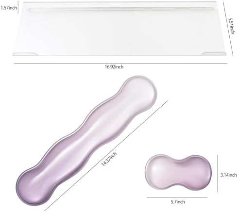 Acrylic Keyboard Stand with Gel Wrist Rest for Keyboard and Mouse Set - Image 3