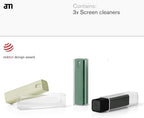 am Mist Screen Cleaner Spray with Microfiber Cloth – Alcohol-Free, Green - Image 2